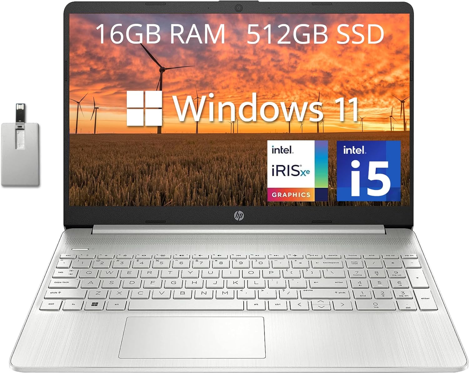 HP 15 - i5-1135G7 · Xe Graphics G7 80 EU · 15.6”, Full HD (1920 x