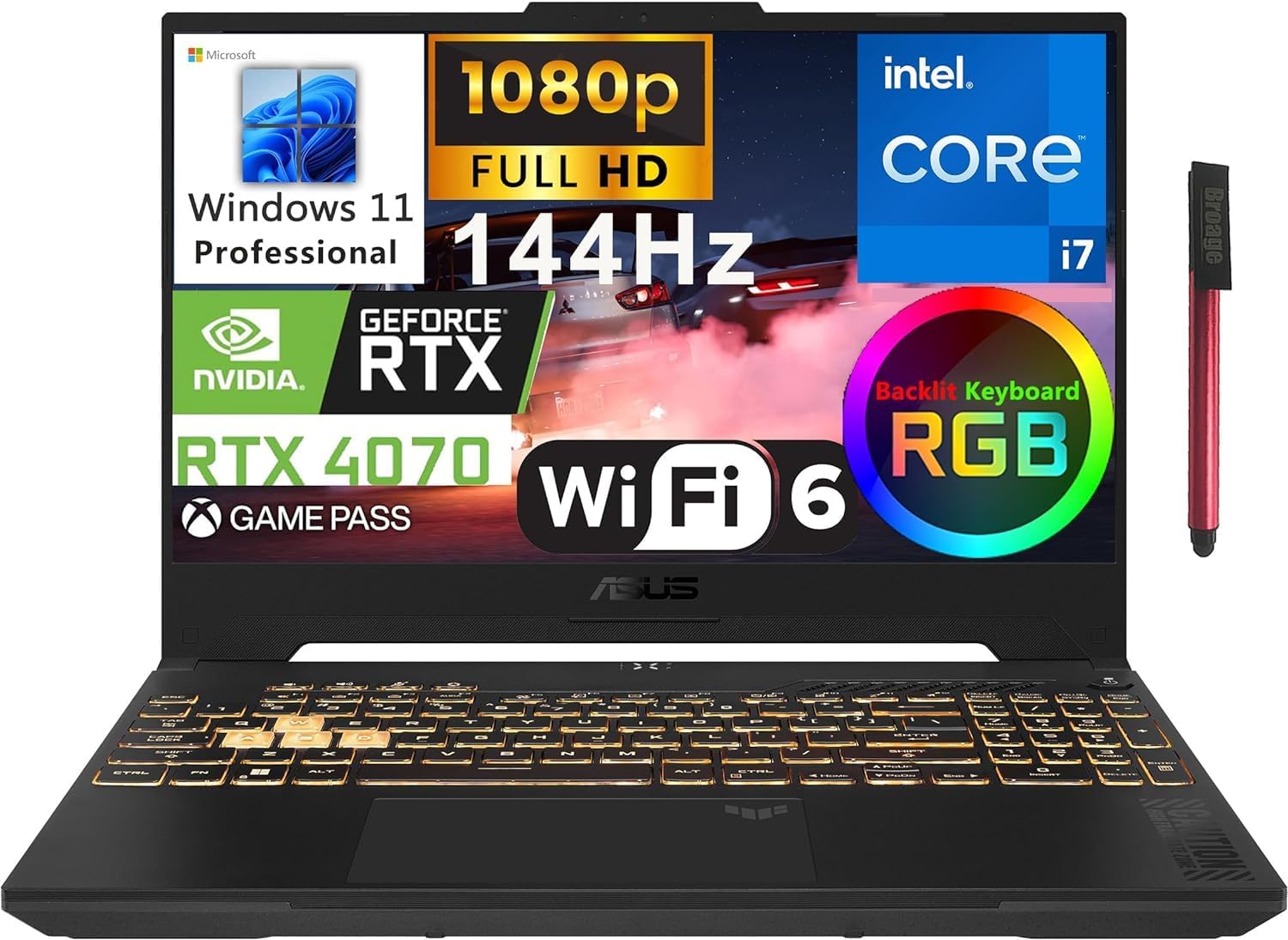 ASUS TUF Gaming F15 i7 12700H RTX 4070 140W 15.6 Full HD