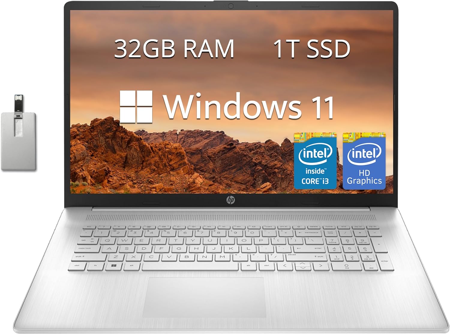 Hp 17 I3 1125g4 · Uhd Graphics Xe G4 · 173” Hd 1600 X 900 Tn · 1tb Ssd · 32gb Ddr4 7505