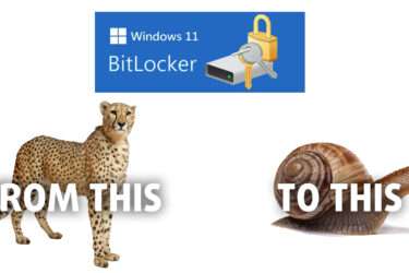 Windows 11のBitLocker保護がSSDの速度を低下させる。