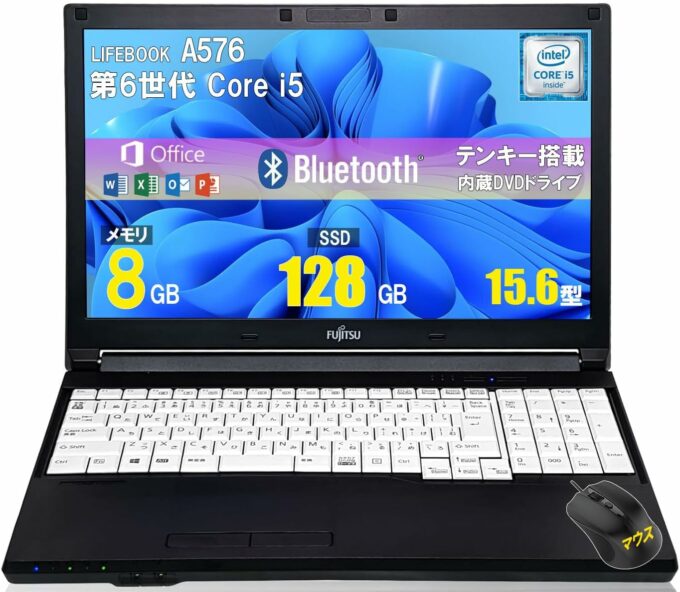 格安ノートPC！FUJITSU LIFEBOOK A576/TX Fujitsu LIFEBOOK A576 - i5-6200U · Intel HD Graphics 510