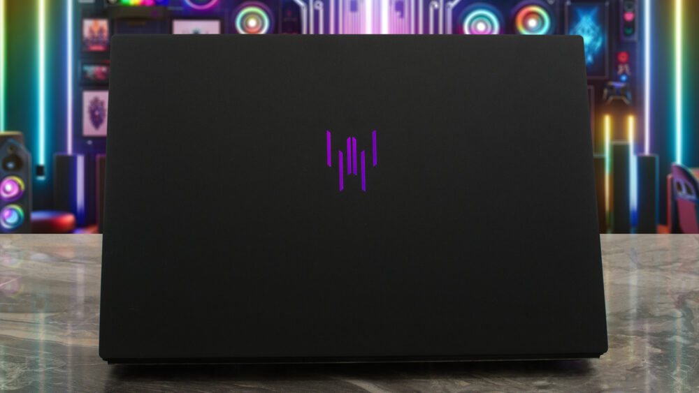 Acer Predator Triton 14 AI (PT14-52T) laptop, back view (open)