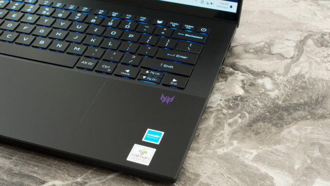 Acer Predator Triton 14 AI (PT14-52T) laptop, keyboard right