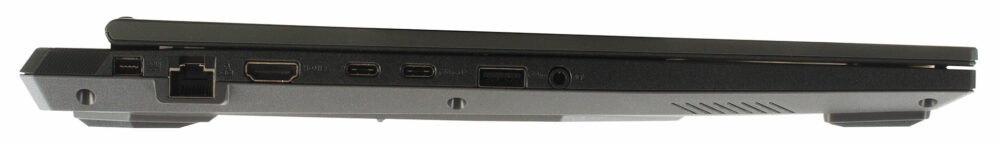 ASUS TUF Gaming F16 FX608 laptop, left-side ports