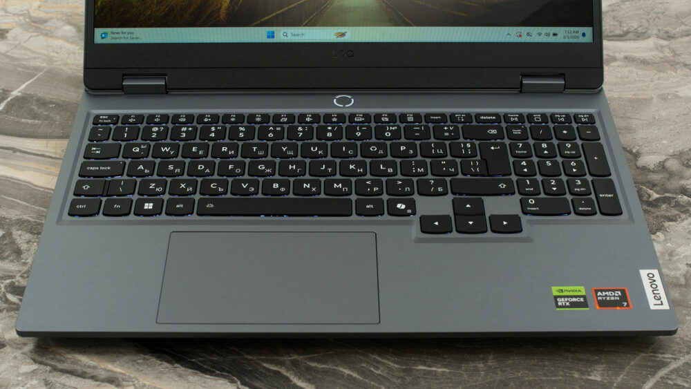 Lenovo LOQ 15 (Gen 10, 15AHP10) laptop, keyboard and touchpad