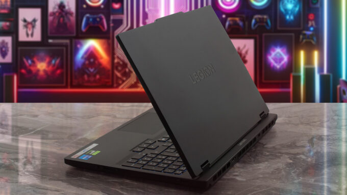 Lenovo Legion 5i (15", 15IRHX10, Gen 10) laptop, rear-right angle (open)