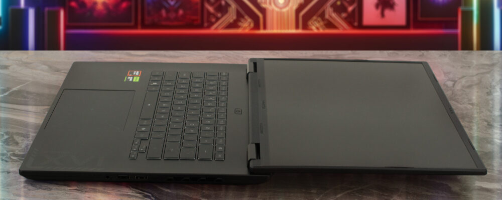 Gigabyte Gaming A16 GA63H laptop, 180-degrees opened