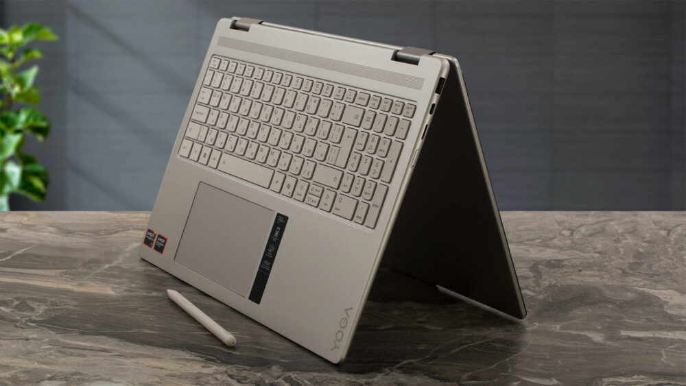 Tent mode - Lenovo Yoga 7a 2-in-1 (16", Gen 11) laptop