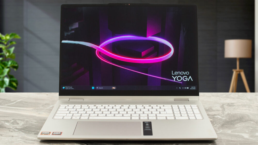 Lenovo Yoga 7a 2-in-1 (16", Gen 11) laptop, front view (open)