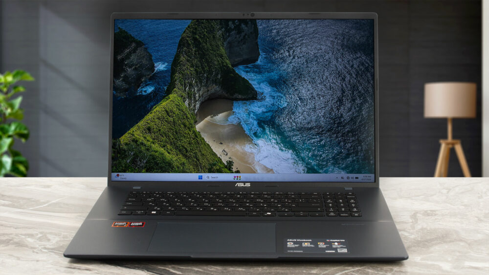ASUS Vivobook 18 (M1807) laptop, front view (open)