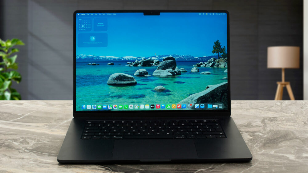 Apple MacBook Air 15.3″ (M5) laptop, front view (open)