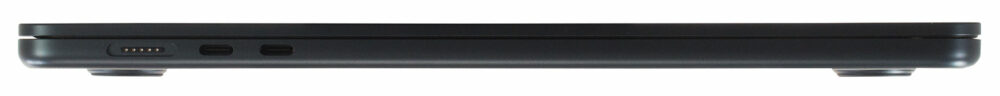 Apple MacBook Air 15.3″ (M5) laptop, left-side ports