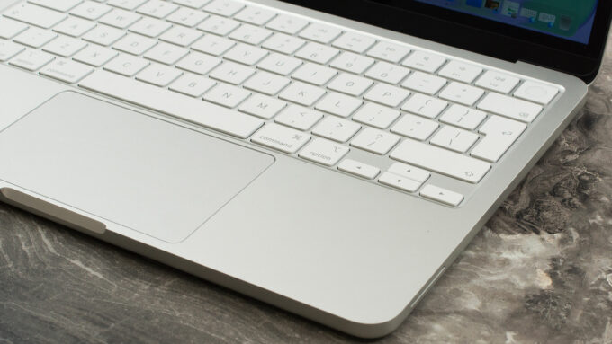 Apple MacBook Neo laptop, keyboard right