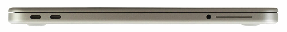 Apple MacBook Neo laptop, left-side ports
