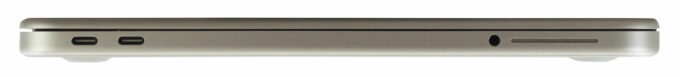 Apple MacBook Neo laptop, left-side ports
