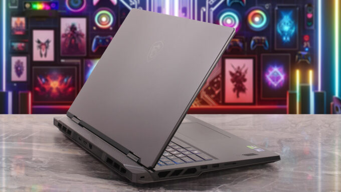 MSI Vector 18 HX AI A2XW laptop, rear-left angle (open)