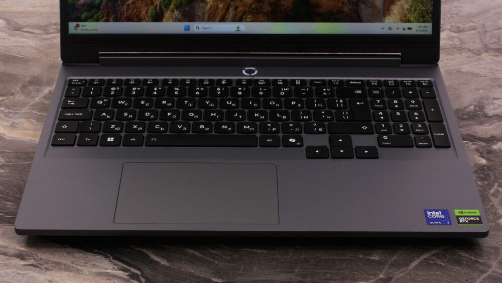 Lenovo LOQ 15 (15IPH11) laptop, keyboard and touchpad