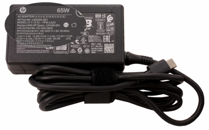 HP OmniBook 5 16 (16-bc1000) laptop, power adapter