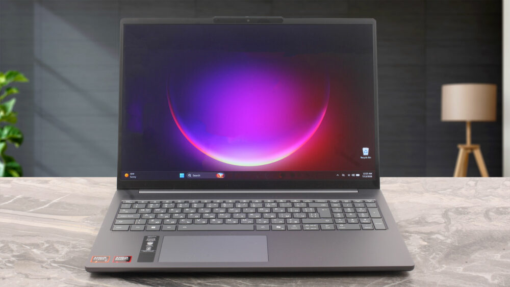Lenovo IdeaPad Slim 5a (16, Gen 11) laptop, front view with the lid open
