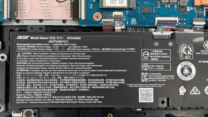 Acer Nitro V 15 ANV15-A31 76Wh internal battery