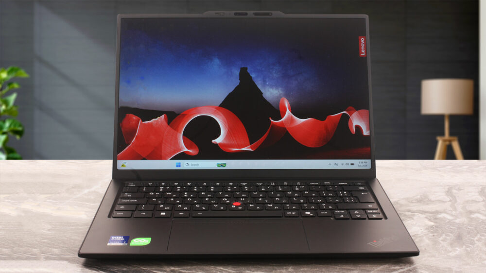 Lenovo ThinkPad X1 Carbon Gen 14 Aura Edition viewed from the front