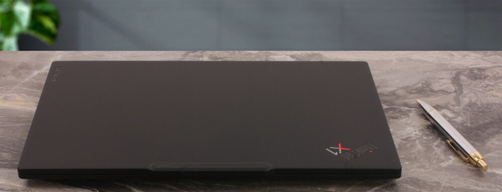 Lenovo ThinkPad X1 Carbon Gen 14 Aura Edition with its lid closed