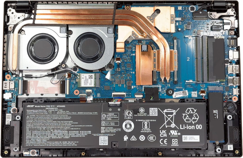 Acer Nitro V 15 ANV15-A31 bottom panel and screw layout